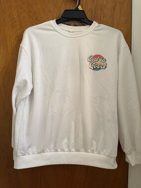 White 'God is Good' Crewneck Sweatshirt